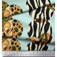thumbnail image 3 of Soimoi Green Rayon Fabric Leopard & Wild Animal Skin Printed Fabric 1 Yard 42 Inch Wide, 3 of 3