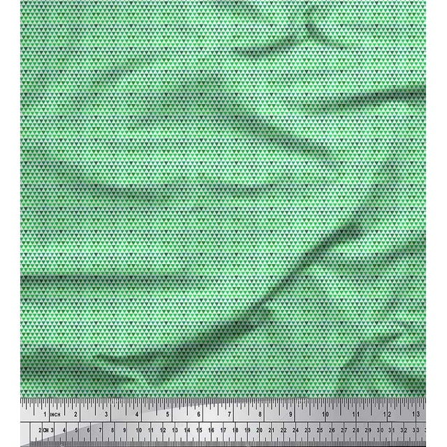 Soimoi Rayon Fabric Triangle Small Print Fabric by Yard 42 Inch Wide