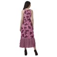 thumbnail image 4 of Moomaya Robe de Vacances pour Femmes en Rayonne, Col Licou, Sans Manches, Fente avant, Robe Imprimée, 4 of 4