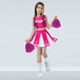 thumbnail image 4 of TZEWGL 2 Piece Cheerleading Team Student Role Playing Stage Outfit Sets For Girl Home And Outside Wear For Toddlers size 7-8T, 4 of 4