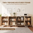 thumbnail image 3 of Buffet Cabinet with Charging Station, 47.4" Farmhouse Sideboard with Rattan Doors and Adjustable Shelves for Kitchen, Living Room, and Hallway, 3 of 8