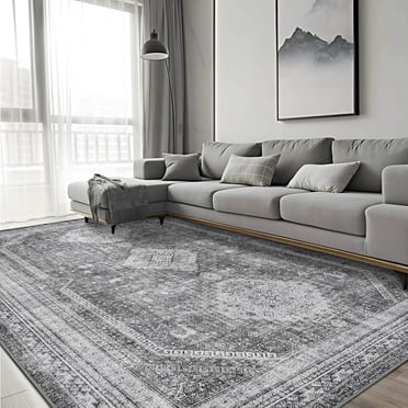 KUETH 5'x7' Area Rugs for Living Room, Ultra Thin Indoor Machine Washable Rugs for Bedroom Dining Room