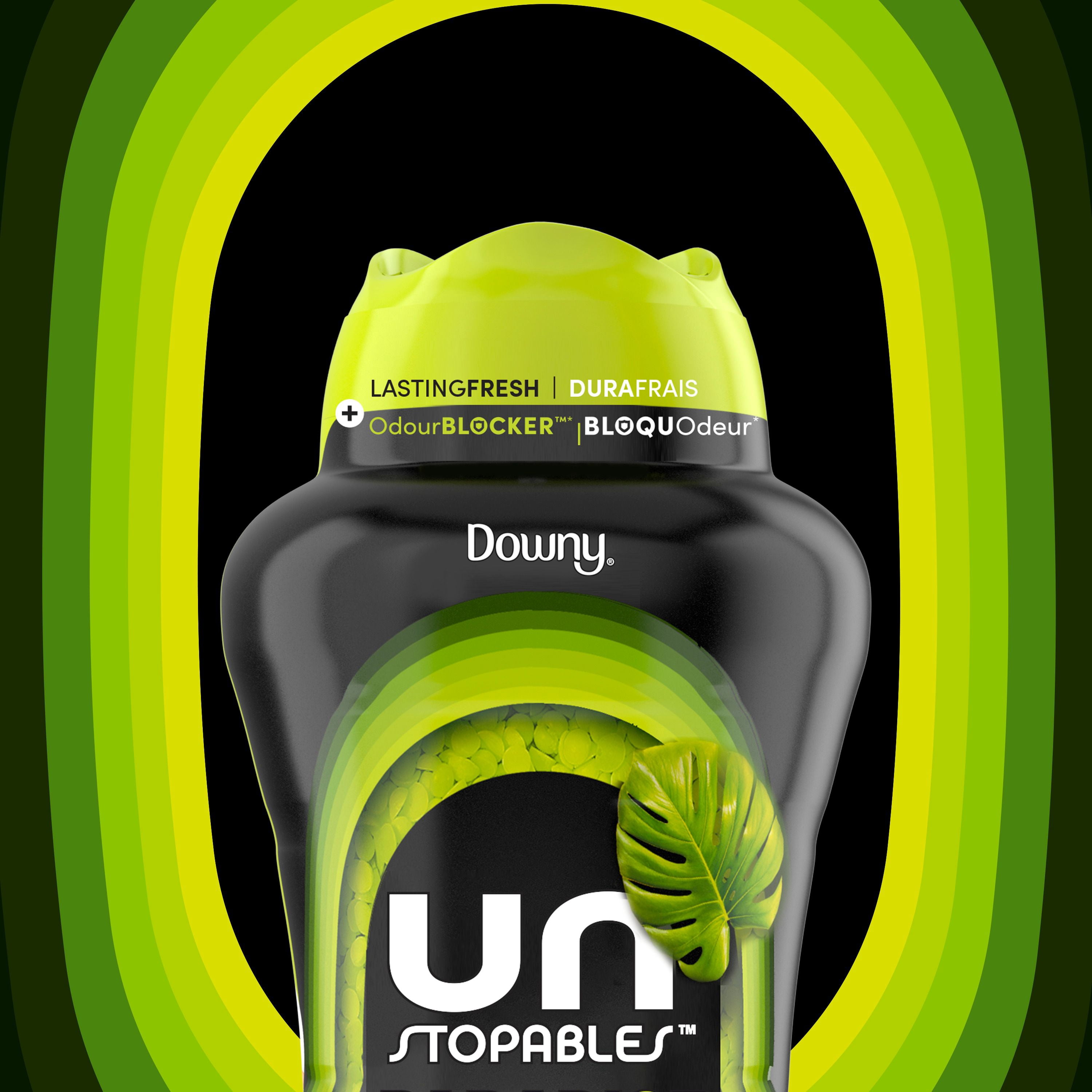 Perles de rehausseur de parfum pour lessive Downy Unstopables, parfum Paradis, perles pour la lessive pour protéger contre les odeurs, perles rehausse-parfum Downy, rehausseurs de parfum pour lessive