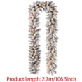 thumbnail image 2 of B Flocked Pine And Holly Berry Decorative Vines 8.85 Feet Length For Christmas Tree And Home Holiday Decor, 2 of 5