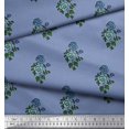 thumbnail image 3 of Soimoi Polyester Crepe Fabric Leaves & Floral Block Print Fabric by Yard 42 Inch Wide, 3 of 3