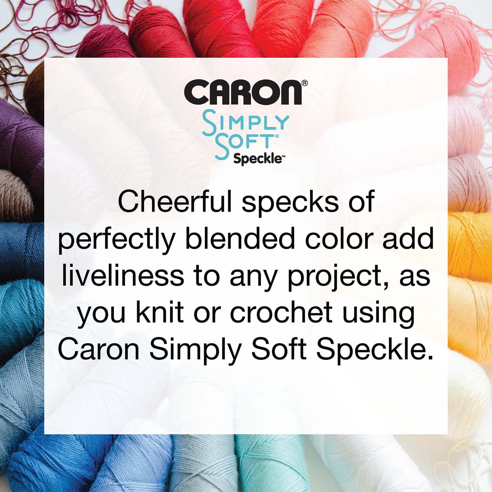 Caron® Fil Simply Soft® Speckle™, Acrylique #4 Moyen, 5oz/141g, 235 Yards