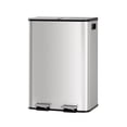 thumbnail image 1 of Garvee Dual Compartment Kitchen Trash Can Stainless Steel - Step-On Double Garbage & Recycling Bin - Soft-Close Lid, Removable Buckets, Hands-Free - Silver, 2x30L, 1 of 6