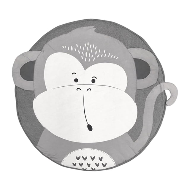 Cute Livingroom Decorative Carpet Baby Activity Round 85cm/33.5" Monkey