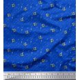 thumbnail image 1 of Soimoi Blue polyester Crepe Fabric Abstract & Dollar Symbol Fabric Prints By Yard 52 Inch Wide, 1 of 5