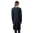 thumbnail image 4 of Moomaya Cardigan d'Été Long en Coton pour Femmes à Manches Longues, Style Hi-Lo, Ourlet Arrondi, 4 of 7