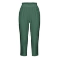thumbnail image 5 of Yuyuzo Womens Plus Size Capris High Waisted Straight Leg Solid Color Bottom Capri Pants for Women 3/4 Slacks, 5 of 5