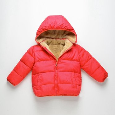 AAMILIFE Boys Winter Hooded Jacket Fleece Lined Down Cotton Windproof Warm Puffer Coats