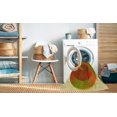 thumbnail image 2 of Ahgly Company Tapis Rond Lavable en Machine Intérieur Transitionnel Rouge Lave, 3 Pieds Rond, 2 of 7
