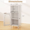 thumbnail image 2 of Costway Armoire de Salle de Bain au Sol en Bois Organisateur de Rangement Latéral avec Tablette Ajustable Blanc, 2 of 4