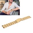 thumbnail image 4 of Quick Release Stainless Steel Watch Band - Double Lock Buckle Strap Gold For Men And Women, 4 of 8