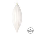 thumbnail image 2 of Vickerman M183211S 8 in. White Shiny Line Finial Ornament  4 per Bag, 2 of 3