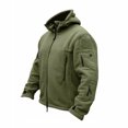 thumbnail image 2 of EGNMCR Jackets for Men Outdoor Warm Inner Liner Fleece Jacket Men's Cold Proof Stormsuit Hood Jacket Solid Color Hooded Jacket, 2 of 5