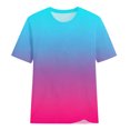 thumbnail image 3 of Yuyuzo Short Sleeve T Shirts for Women Round Neck Shirts Gradient Color Summer Tops Plus Size, 3 of 3