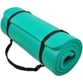 thumbnail image 1 of BalanceFrom GoCloud 71x24 Inches Extra Thick Yoga Mat 1-Inch High-Density Foam, Green, 1 of 10