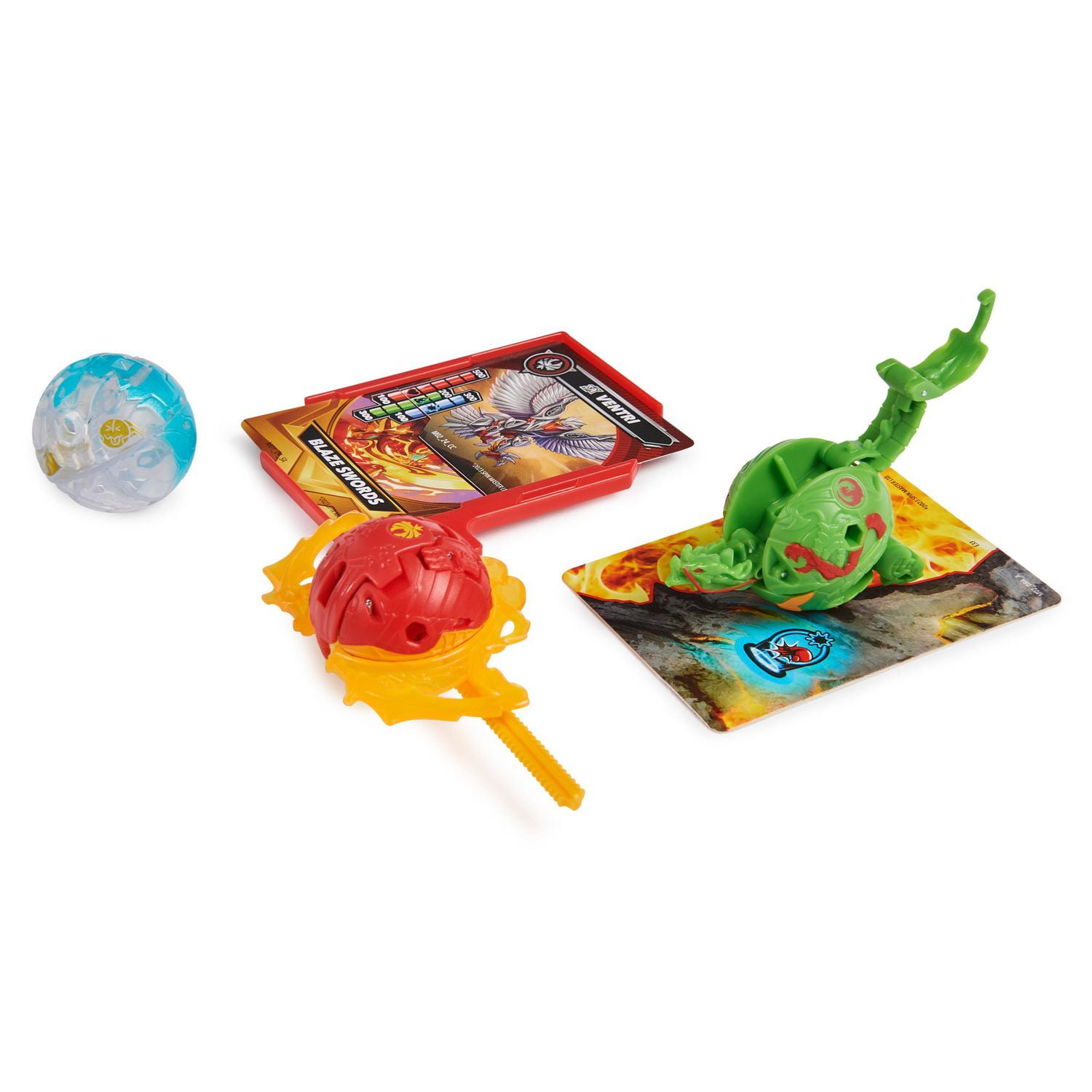 Bakugan Starter 3-Pack, Special Attack Bruiser, Octogan, Nillious, figurines articulées personnalisables qui tournent et cartes à collectionner, jouets pour garçons et filles à partir de 6 ans