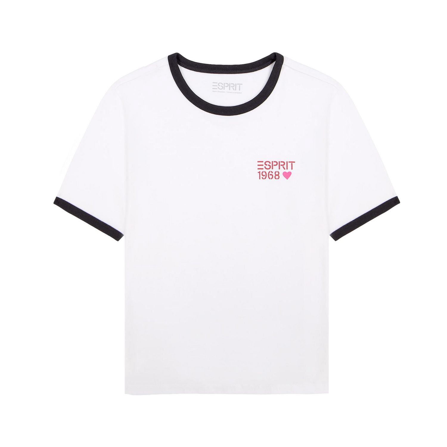 Esprit Women's Short Sleeve Ringer T-Shirt, Sizes XS-XXL