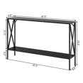 thumbnail image 2 of Gymax Console Table 2 Tier Sofa Side Accent Table w/ Shelf Entryway Hallway Brown, 2 of 9