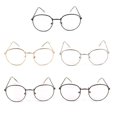thumbnail image 2 of Lunettes à Impression Métallique Rondes à Grande Monture Impression Grande Monture Lunettes Unisexes Décoratives Lunettes Légères Lentille Claire Lunettes Rétro, 2 of 8