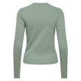 thumbnail image 2 of ONLY Chemise à Manches Longues pour Femme - Haut à Col Rond ONLRILEY, Manches Longues, Col Rond, Coton Extensible Vert Pâle m (Moyen), 2 of 3