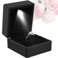 thumbnail image 1 of LED Ring Box Illuminée Boîte à Bagues pour Demande de Mariage avec Éclairage Intérieur LED pour Mariage de Fiançailles, 1 of 7