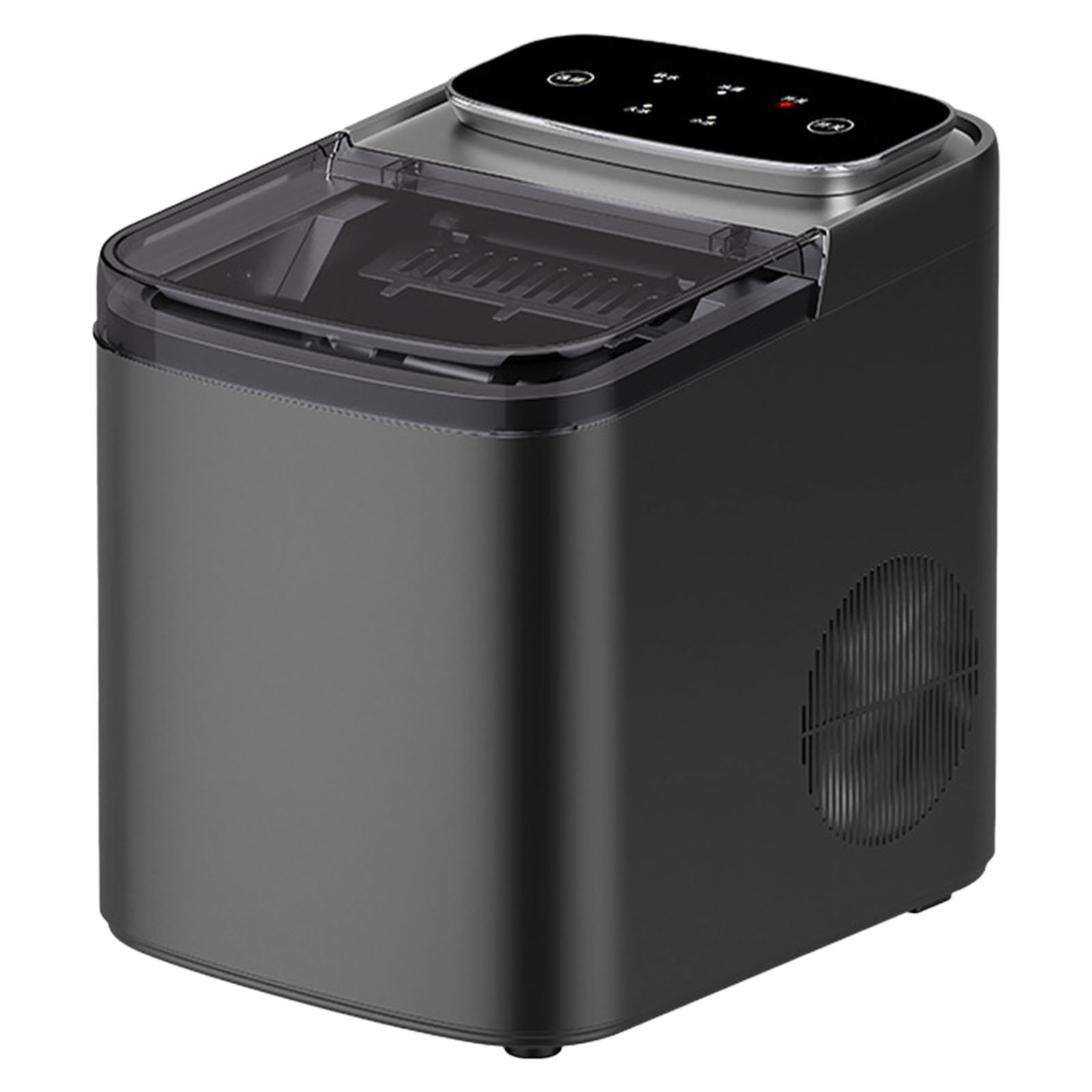 DFC Machine à Glaçons de Comptoir Auto-Nettoyante Portable avec Poignée et Glaçons 9 Pcs/6min 26lbs/24H, Performance Rapide et Durable, Parfaite pour les Réunions à Domicile et en Extérieur