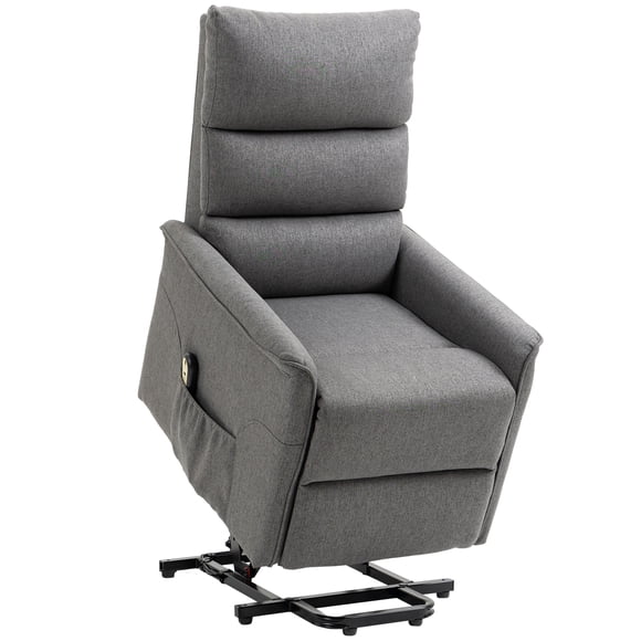 HOMCOM Power Lift Chair Recliner for Elderly with Remote Control Dark