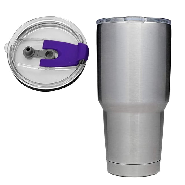 WIFKLSIIPG Tumbler Replacement Lids Spill Proof and Splash Lid for Straw Friendly(Purple)