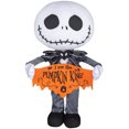 thumbnail image 1 of Halloween Greeter Big Head Jack w/ Pumpkin King Banner, 1 of 6