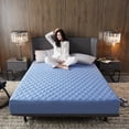 thumbnail image 1 of maskred Comfortable Mattress Pad Covers Made With Polyester For Anywhere Mattress Protectors Easy To Clean light blue, 1 of 6