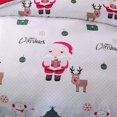 thumbnail image 3 of Christmas Tree Deer Santa Claus Printed Bedding Sets Quilt Cover Set No Comforter (White, King), 3 of 7