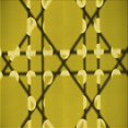 thumbnail image 1 of Ahgly Company Tapis d'Intérieur Lavable à la Machine, Carré, Transitionnel, Jaune Foncé Vert, Tapis de Zone, 4 Pieds Carré, 1 of 7