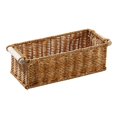 thumbnail image 1 of YSABOXY Imitation Rattan Basket,Handmade Woven Storage Baskets,Imitation Wicker Basket with Wooden Handle,Rectangular Narrow Woven Baskets Storage Basket for Kitchen,Shelves,Bedroom,Bedroom,Wardrobe, 1 of 1