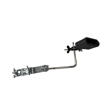 FashionCha Bass Drum Cowbell Holder Adjustable Mounting Bracket Clamp with Zinc Alloy Material for Secure Drum Kit Expansion Suitable for Jazz Percussion Concert black
