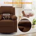 thumbnail image 4 of YSICK Petit Fauteuil Inclinable Pivotant à Bascule pour Petits Espaces en Lin pour Salon, Brun, 4 of 6