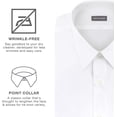 thumbnail image 4 of Van Heusen Chemise Habillée Unie en Popeline à Manches Courtes pour Homme, Gris, Encolure 15 Pouces, 4 of 4