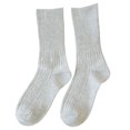 thumbnail image 1 of Breezora Winter Cable Knit Socks For Women Cozy Thick Stacked Socks With Non-Slip Design Grey, 1 of 5