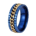 thumbnail image 1 of EGNMCR Rings Fashion Stainless Steel Ring External Rotating Ring Wonderful Gift Dust cover, 1 of 1