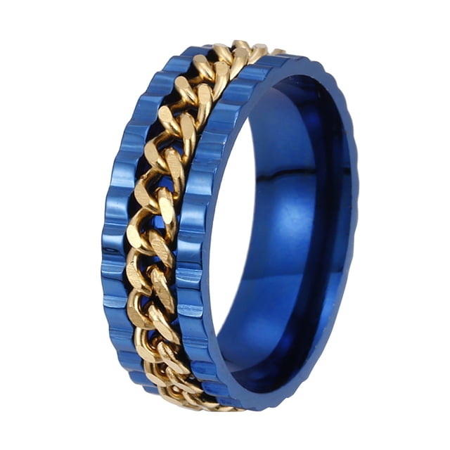 EGNMCR Rings Fashion Stainless Steel Ring External Rotating Ring Wonderful Gift Dust cover