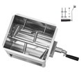 thumbnail image 1 of KFFKFF Manual Meat Mixer, 30L Fixed Tank Meat Processing Equipment(Mixing Max 30LBS for Meat), Stainless Steel Meat Mixer, Sausage Mixer Machine with Lid Handle Gear Reducer, 1 of 9