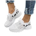 thumbnail image 1 of Chaussures de Marche Épaisses Léopard pour Femmes, Confortables, en Maille, Mousse à Mémoire, Entraînement, Tennis, Course, Espadrilles, 1 of 5