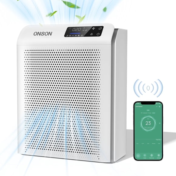 ONSON Air Purifier for Home, Large Rooms up to 3500 Sqft, Air Cleaner with Air Quality Monitor, Smart WiFi with APP Control for Pets, Odors, Dust, Pollen