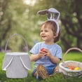 thumbnail image 4 of Easter Bunny Cute Candy Storage Toy Holder With Rabbit Ears For Kids Home Textile Storage, 4 of 6