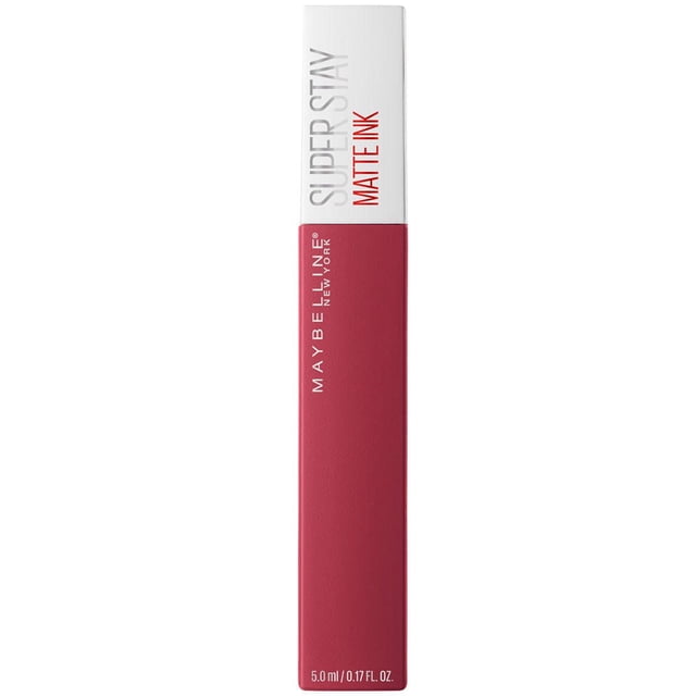 Maybelline New York Superstay Rouge à Lèvres Liquide Mat Longue Tenue en tube Rectangulaire avec Capuchon Blanc et Fini Mat Rouge Foncé pour le Corps, Contenant 5 ml (0,17 fl oz), Conçu pour une Tenue jusqu'à 16 Heures et une application Précise.