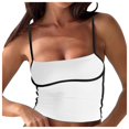 thumbnail image 1 of MIASHUI Womens Camisole Tank Tops Adjustable Spaghetti Strap Vest,White,S, 1 of 5