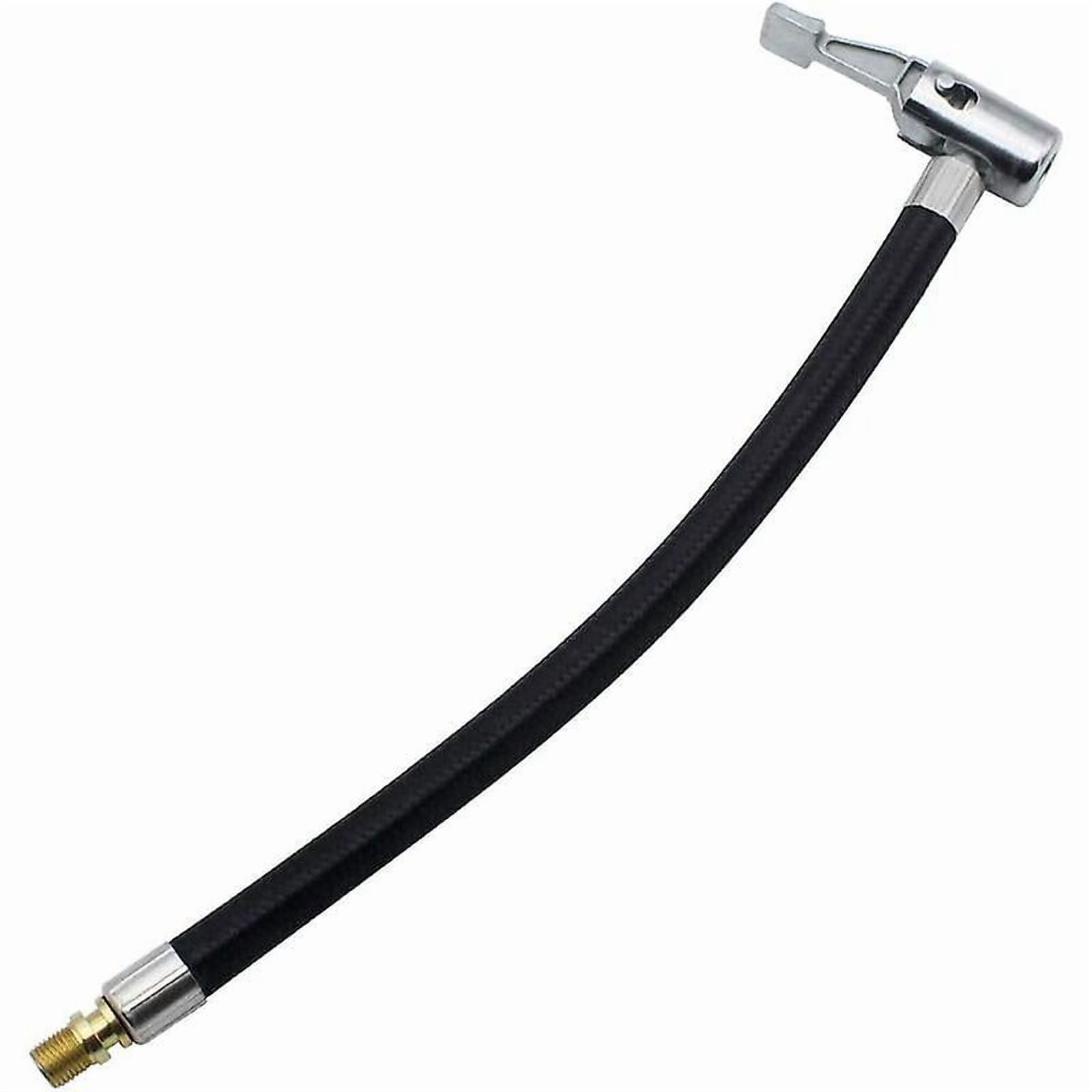Flexible Tire Inflator Hose Black Rubber Air Inflator Hose Tire Air Hose for Inflating Car Tires - 23.5cm
